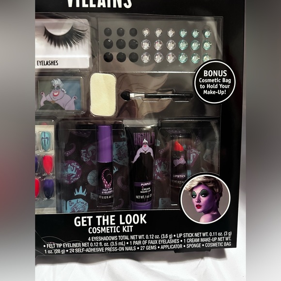 Disney Villans Ursula 37Pcs MakeUp Set Brand New Never Opened. - Picture 3 of 9